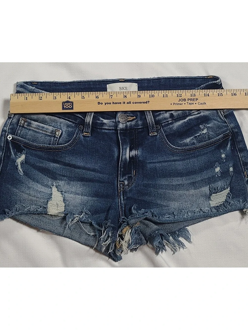 BKE Stella Distressed Denim Shorts Size 28